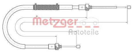 Тросовий привод, стоянкове гальмо METZGER 10.6895