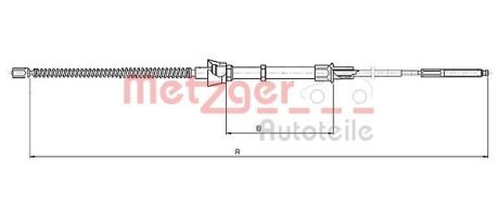 Тросовий привод, стоянкове гальмо METZGER 10.7134