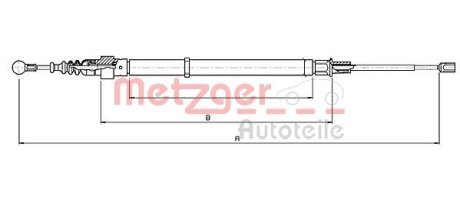 Трос ручного гальма METZGER 10.7139