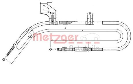 Трос ручного гальма METZGER 10.7482