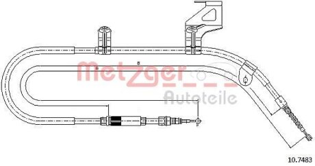 Трос ручного гальма METZGER 10.7483