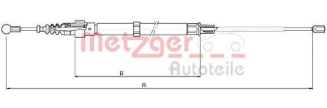 Трос ручного гальма METZGER 10.7508