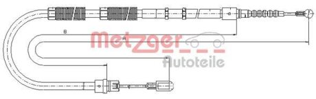Тросовий привод, стоянкове гальмо METZGER 10.7535