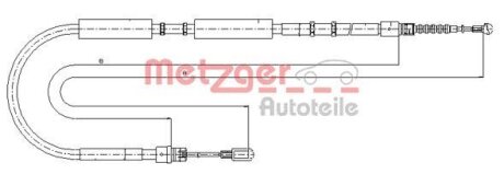 Тросовий привод, стоянкове гальмо METZGER 10.7536