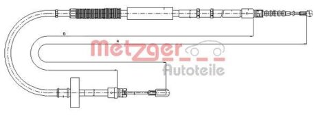 Трос ручного гальма METZGER 10.7537