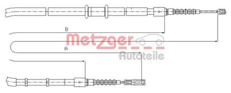 Трос ручного гальма METZGER 10.7545
