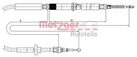 Тросовий привод, стоянкове гальмо METZGER 10.7589