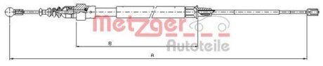 Трос ручного гальма METZGER 10.7625