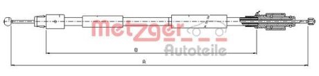 Трос ручного гальма METZGER 10.7630