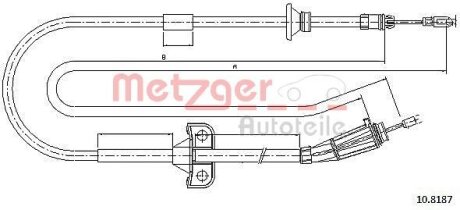 Тросовий привод, стоянкове гальмо METZGER 10.8187
