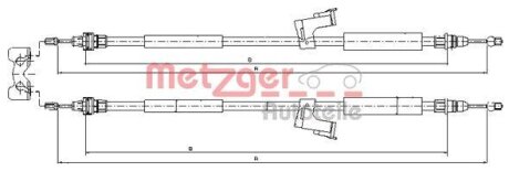 Тросовий привод, стоянкове гальмо METZGER 10.8225