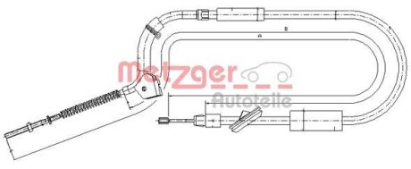Тросовий привод, стоянкове гальмо METZGER 10.9332