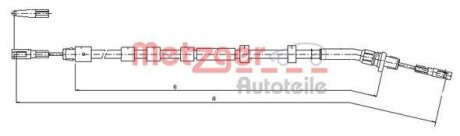 Тросовий привод, стоянкове гальмо METZGER 109512