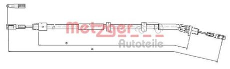 Тросовий привод, стоянкове гальмо METZGER 10.9513