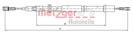 Тросовий привод, стоянкове гальмо METZGER 10.9832