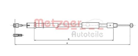 Тросовий привод, стоянкове гальмо METZGER 10.9836