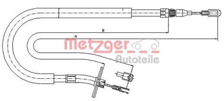 Тросовий привод, стоянкове гальмо METZGER 10.9875