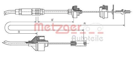 Трос зчеплення METZGER 11.2195