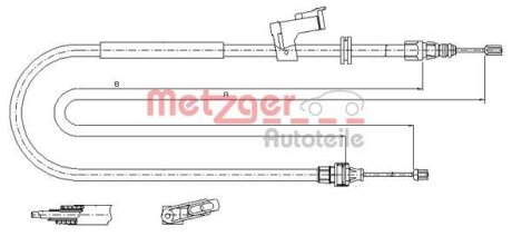 Тросовий привод, стоянкове гальмо METZGER 11.5495