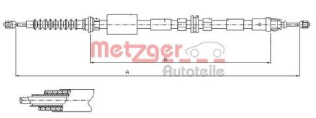Тросовий привод, стоянкове гальмо METZGER 11.5511