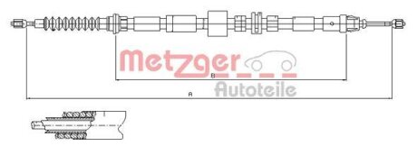 Тросовий привод, стоянкове гальмо METZGER 11.5512