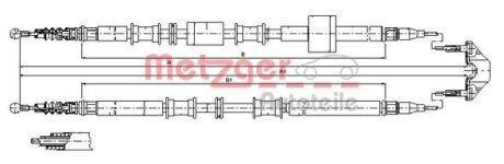 Тросовий привод, стоянкове гальмо METZGER 11.5767