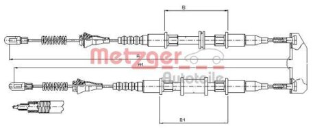 Трос ручного гальма METZGER 11.5854