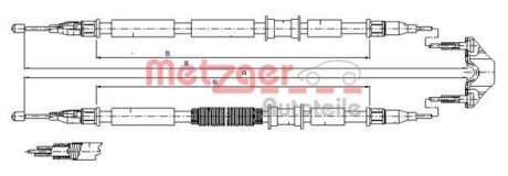 Тросовий привод, стоянкове гальмо METZGER 11.5862