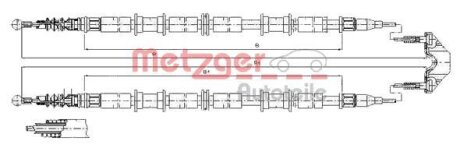 Трос ручного гальма METZGER 11.5865