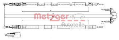 Тросовий привод, стоянкове гальмо METZGER 11.5867