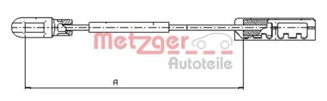 Тросовий привод, стоянкове гальмо METZGER 11.5935