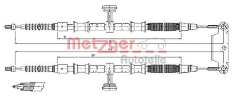 Трос ручного гальма METZGER 11.5944