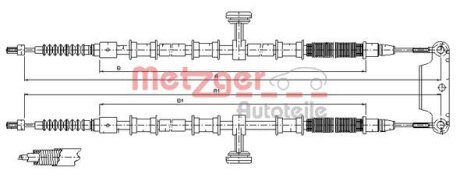 Тросовий привод, стоянкове гальмо METZGER 11.5945