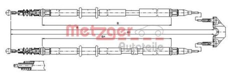 Тросовий привод, стоянкове гальмо METZGER 11.5952