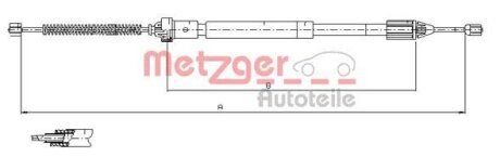 Тросовий привод, стоянкове гальмо METZGER 11.6597