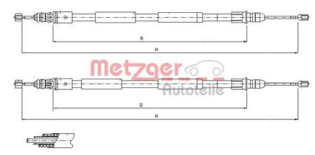 Трос ручного гальма RENAULT METZGER 11.6771
