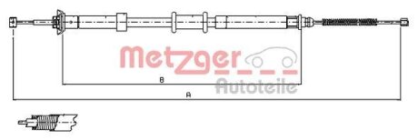 Тросовий привод, стоянкове гальмо METZGER 12.0701