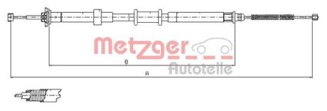 Тросовий привод, стоянкове гальмо METZGER 12.0702