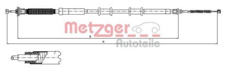 Тросовий привод, стоянкове гальмо METZGER 12.0716