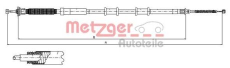 Тросовий привод, стоянкове гальмо METZGER 12.0718