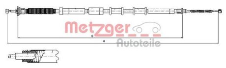 Тросовий привод, стоянкове гальмо METZGER 12.0719