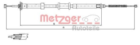 Тросовий привод, стоянкове гальмо METZGER 12.0724