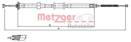 Тросовий привод, стоянкове гальмо METZGER 12.0725