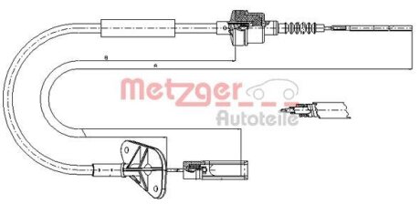 Трос зчеплення METZGER 12.7201