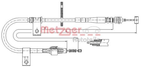 Трос ручного гальма METZGER 17.5041