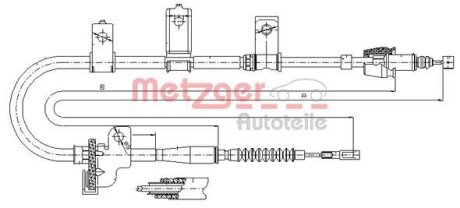 Тросовий привод, стоянкове гальмо METZGER 17.6020