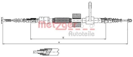 Трос ручного гальма METZGER 251.32