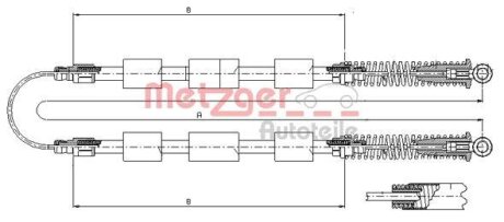 Трос ручного гальма METZGER 321.20