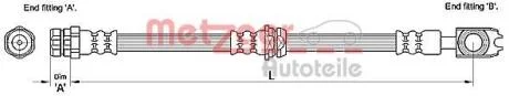 Шланг гальмівний METZGER 4110259