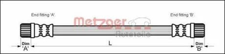 Шланг гальмівний METZGER 4111152